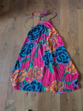 Show Me Your MuMu Pink Floral Halter Mini Dress